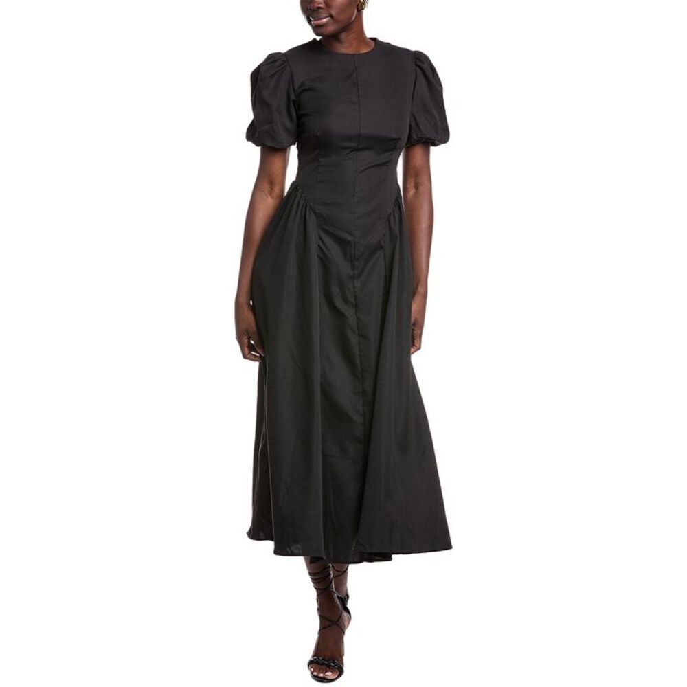 Jl Luxe Womens  Puff Sleeve Maxi Dress, Black